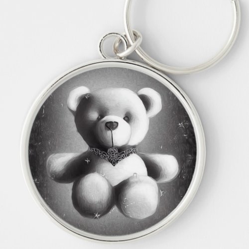 BW Vintage Teddy Bear Keychain
