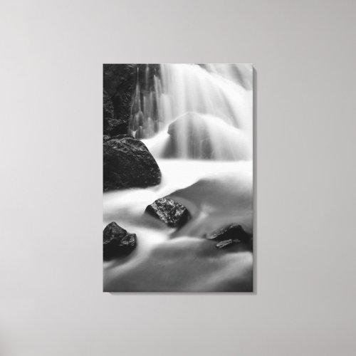 BW waterfall California Canvas Print