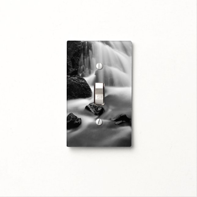 B&W waterfall, California Light Switch Cover (In Situ)