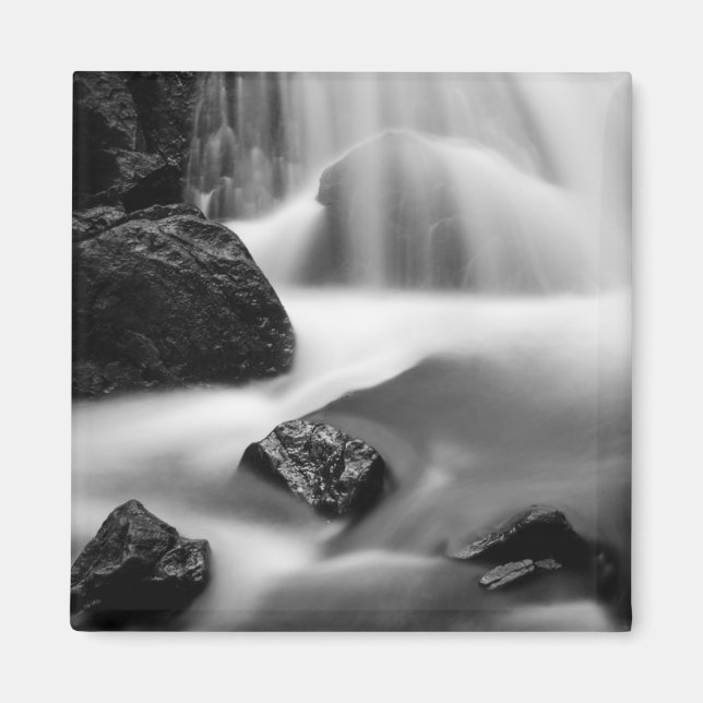 B&W waterfall, California Magnet (Front)