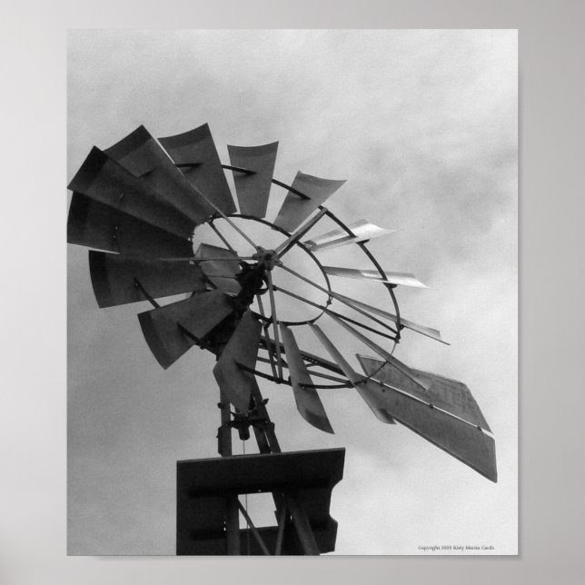 B&W Windmill Poster (Front)