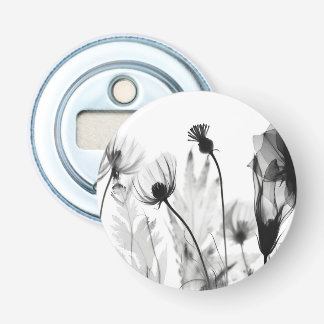 B&W X-Ray Wildflowers Bottle Opener