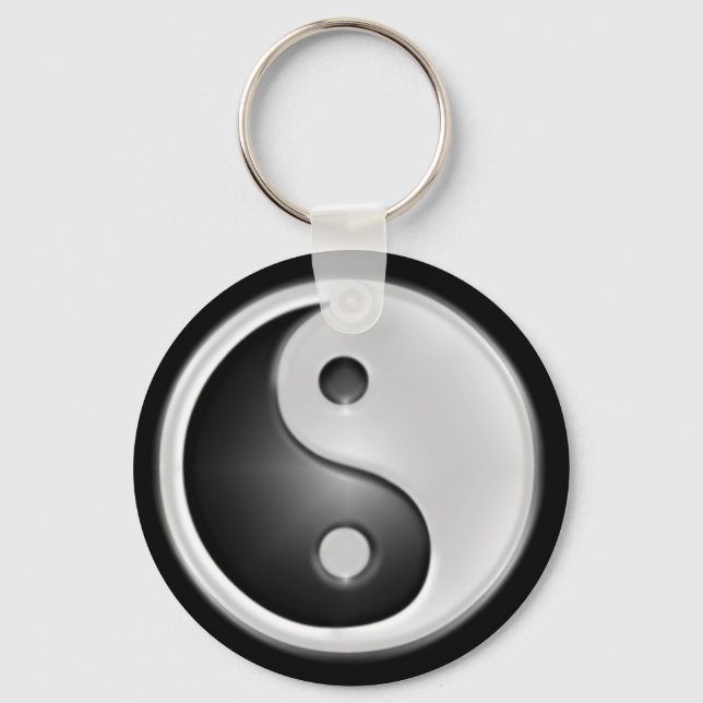 B&W Yin&Yang Keychain (Front)