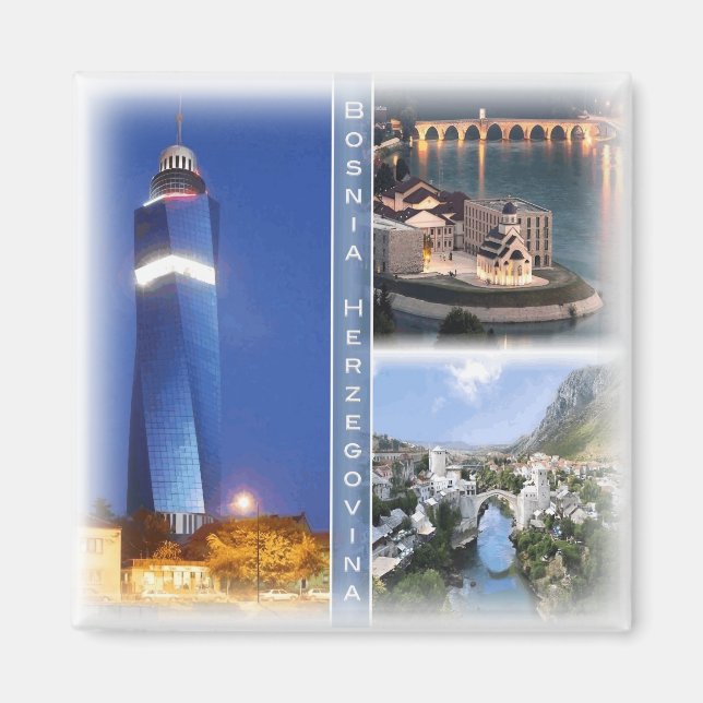 BA0010 Europe, Bosnia and Herzegovina, Fridge  Magnet (Front)