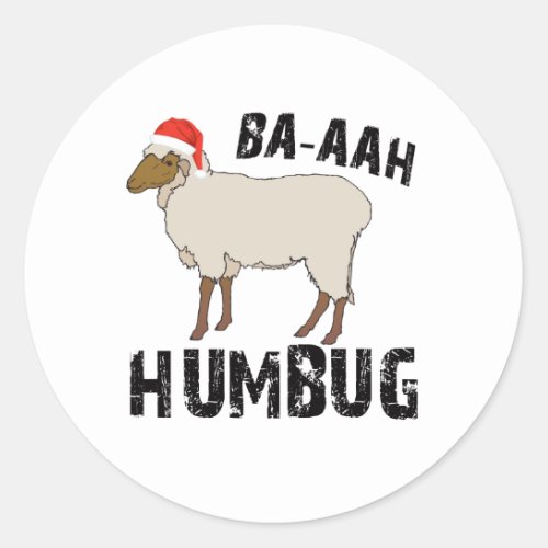 Ba_aah Humbug Sheep Classic Round Sticker