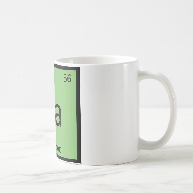 Ba - Bamboo Chemistry Periodic Table Symbol Coffee Mug (Right)