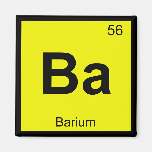 Ba - Barium Chemistry Periodic Table Symbol Magnet (Front)