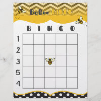 Ba-Bee Baby Shower Bingo Game Print Outs Flyer