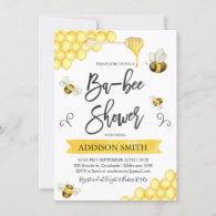 Ba-Bee Bee Themed Baby Shower Invitation