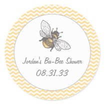 Ba-Bee Honey Bee Shower Classic Round Sticker