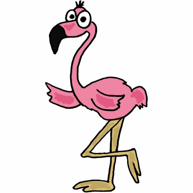BA- Cartoon Flamingo Photo Sculpture (Front)