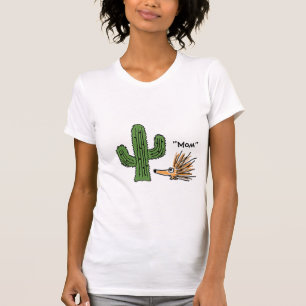BA- Funny Cartoon Porcupine and Cactus T-shirt