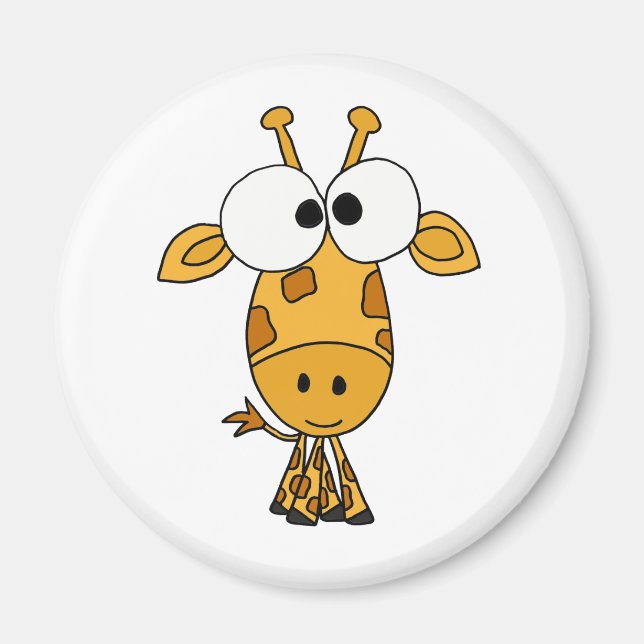 BA- Funny Giraffe Cartoon Magnet (Front)