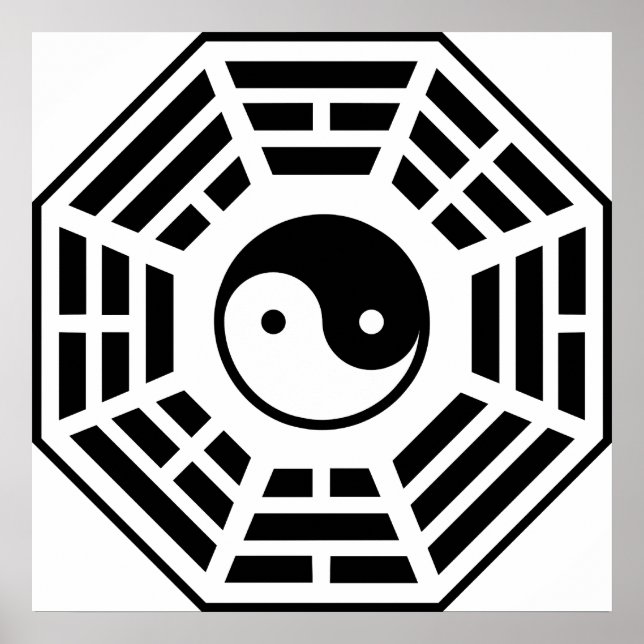 Ba gua Pa kua The Chinese Taoist Eight Symbols Poster (Front)