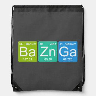 Ba Zn Ga! Periodic Table Elements Drawstring Bag