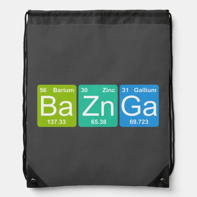 Ba Zn Ga! Periodic Table Elements Drawstring Bag (Front)