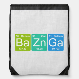 Ba Zn Ga! Periodic Table Elements Drawstring Bag