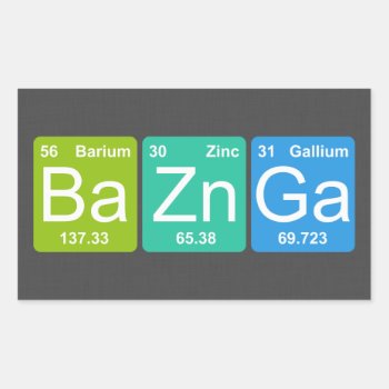 Ba Zn Ga! Periodic Table Elements Stickers by LemonLimeInk at Zazzle