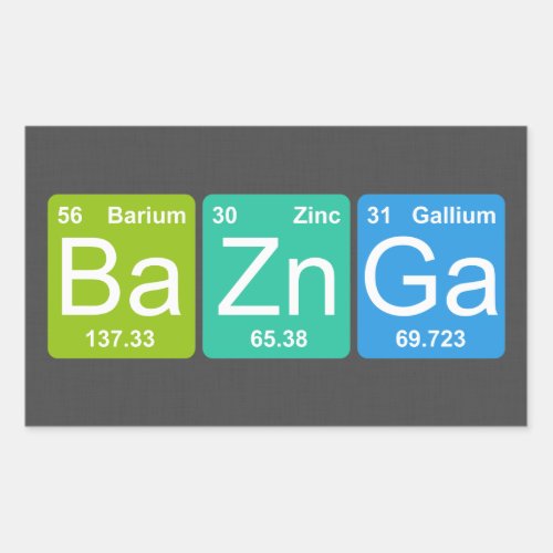 Ba Zn Ga Periodic Table Elements Stickers
