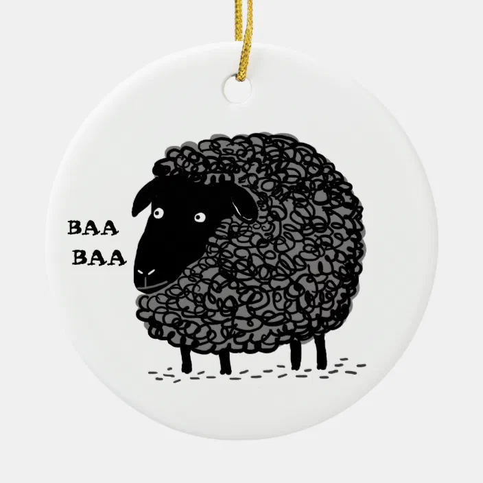 can be personalised Baa Baa Black Sheep coaster 