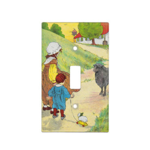 Baa, Baa, Black Sheep, Mother Goose Nursery Rhyme Light Switch Cover