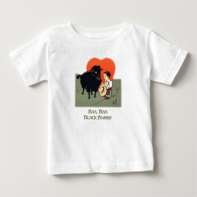 BAA BAA BLACK SHEEP - Nursery Rhymes for Toddlers Baby T-Shirt (Front)