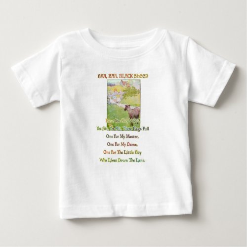 Baa Baa Black Sheep _ Nursery Rhymes for Toddlers Baby T_Shirt