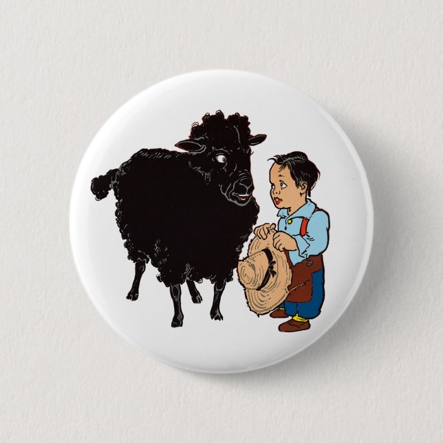 Baa Baa Black Sheep Pinback Button (Front)