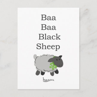 Baa Baa Black Sheep Postcard