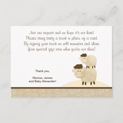Baa Baa Sheep Neutral color RSVP Enclosure Cards