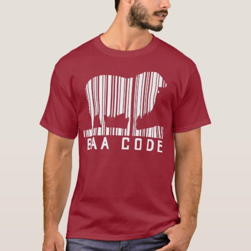 Baa Code Barcode Sheep Lamb Farming Farm Farmer T_Shirt