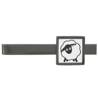 Baa! Gunmetal Finish Tie Clip