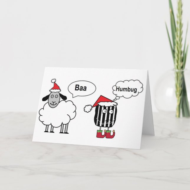 Baa Humbug Funny Christmas Card (Front)