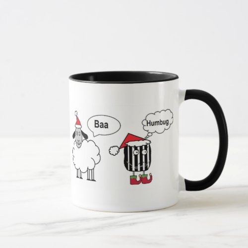 Baa Humbug Funny Christmas Sheep Cartoon Mug