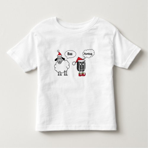 Baa Humbug Funny Sheep Cartoon Toddler T_shirt