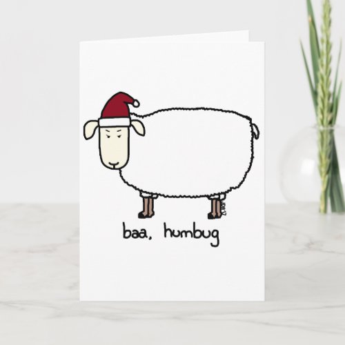 baa humbug holiday card