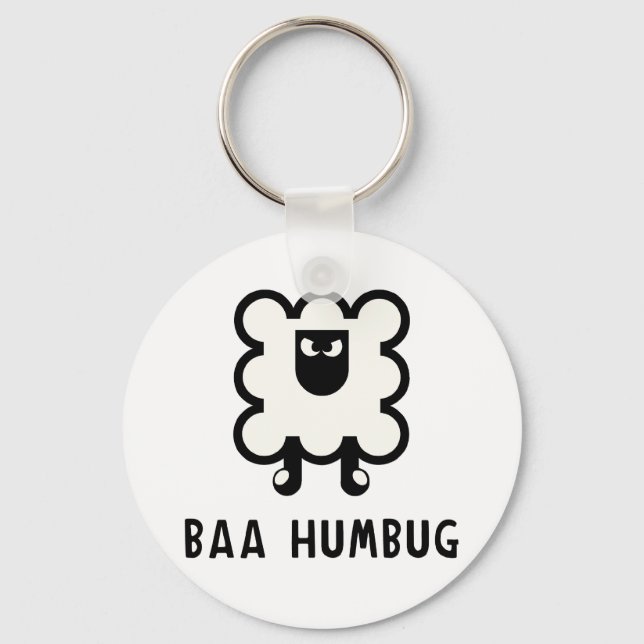 Baa Humbug Keychain (Front)