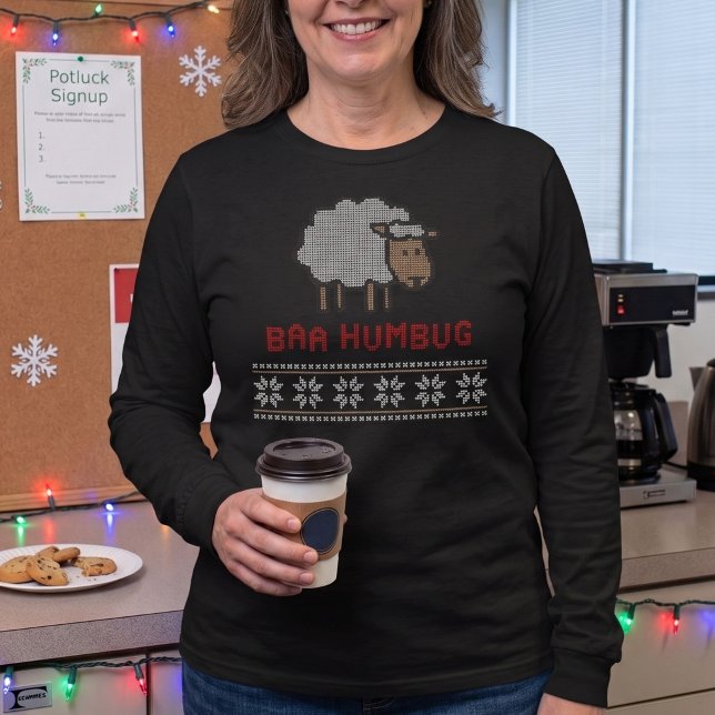 Baa Humbug Sheep - Faux Knit Ugly Sweater Style (Creator Uploaded)