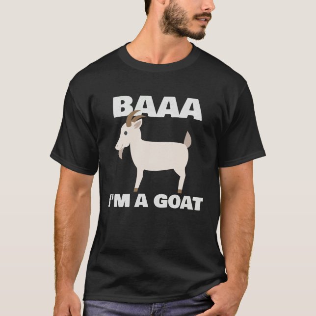 Baa I m A Goat Costume Animal  Halloween Party Goa T-Shirt (Front)