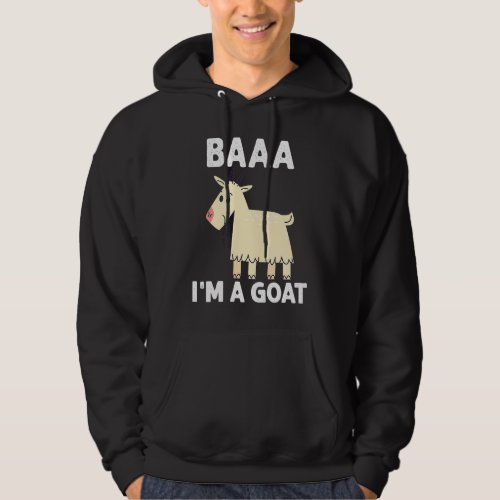 Baa Im A Goat Costume Animal  Halloween Party Hoodie
