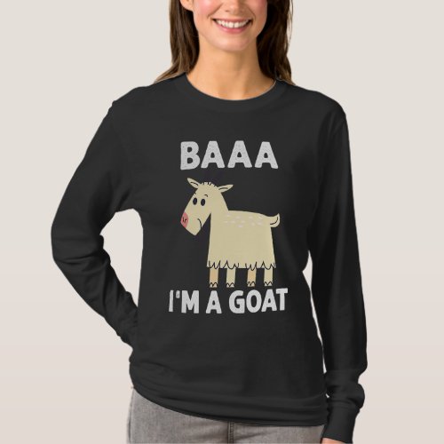 Baa Im A Goat Costume Animal  Halloween Party T_Shirt