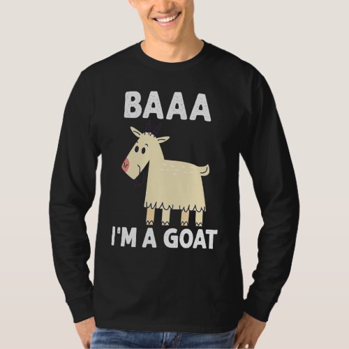 Baa Im A Goat Costume Animal  Halloween Party T_Shirt