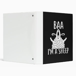 Baa I'm A Sheep Sheep Owner Present 3 Ring Binder