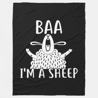 Baa I'm A Sheep | Sheep Owner Present Fleece Blanket