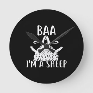 Baa I'm A Sheep | Sheep Owner Present Round Clock