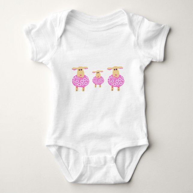 baa lambs baby bodysuit (Front)