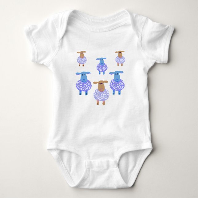 baa lambs baby bodysuit (Front)