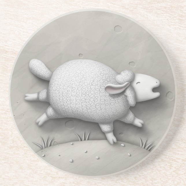 Baa Relief (sheep 1) Coaster (Front)
