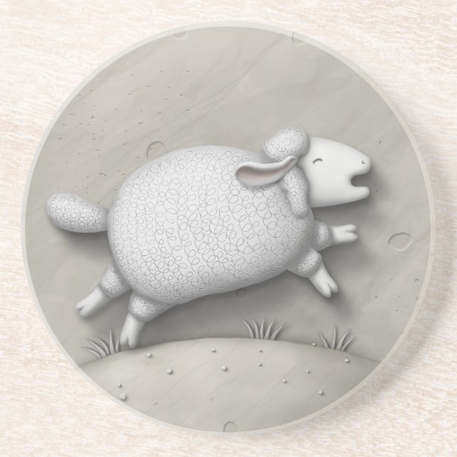 Baa Relief (sheep 2) Coaster (Front)