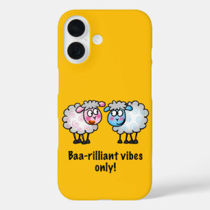 Baa-rilliant - Cute Cartoon Sheep Pair iPhone 16 Case